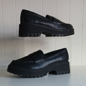 Sincerely Yours Black Platform Loafers.